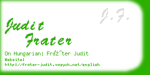 judit frater business card